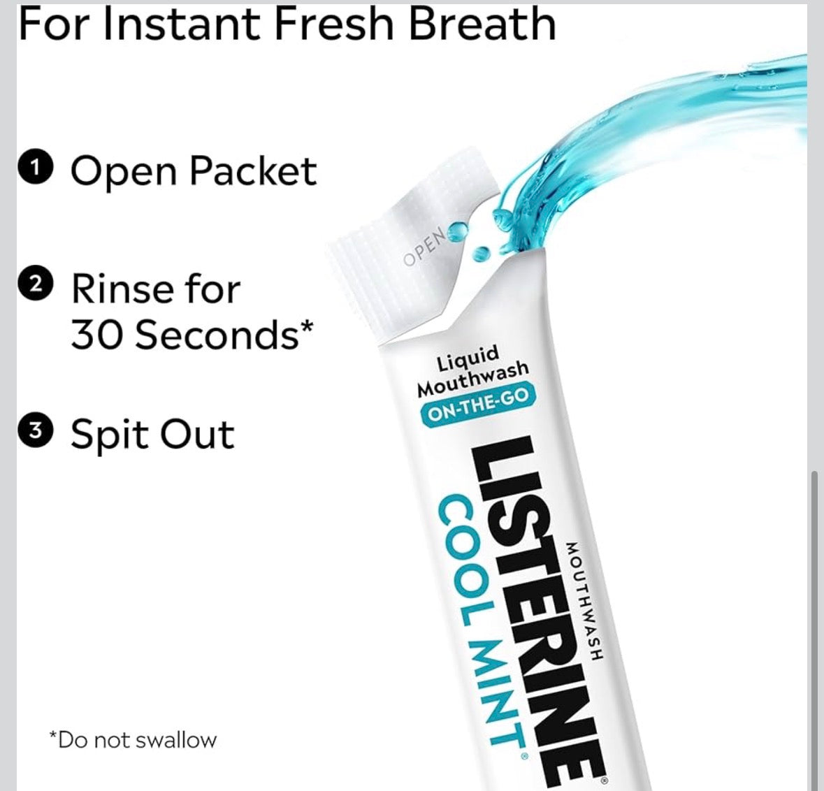 Listerine Mouth Wash -Single Packet