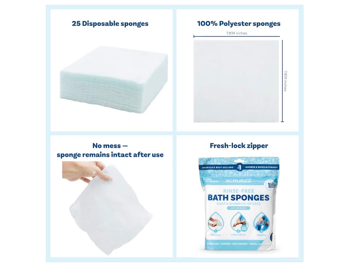 Shower Sponge - 25 Pack