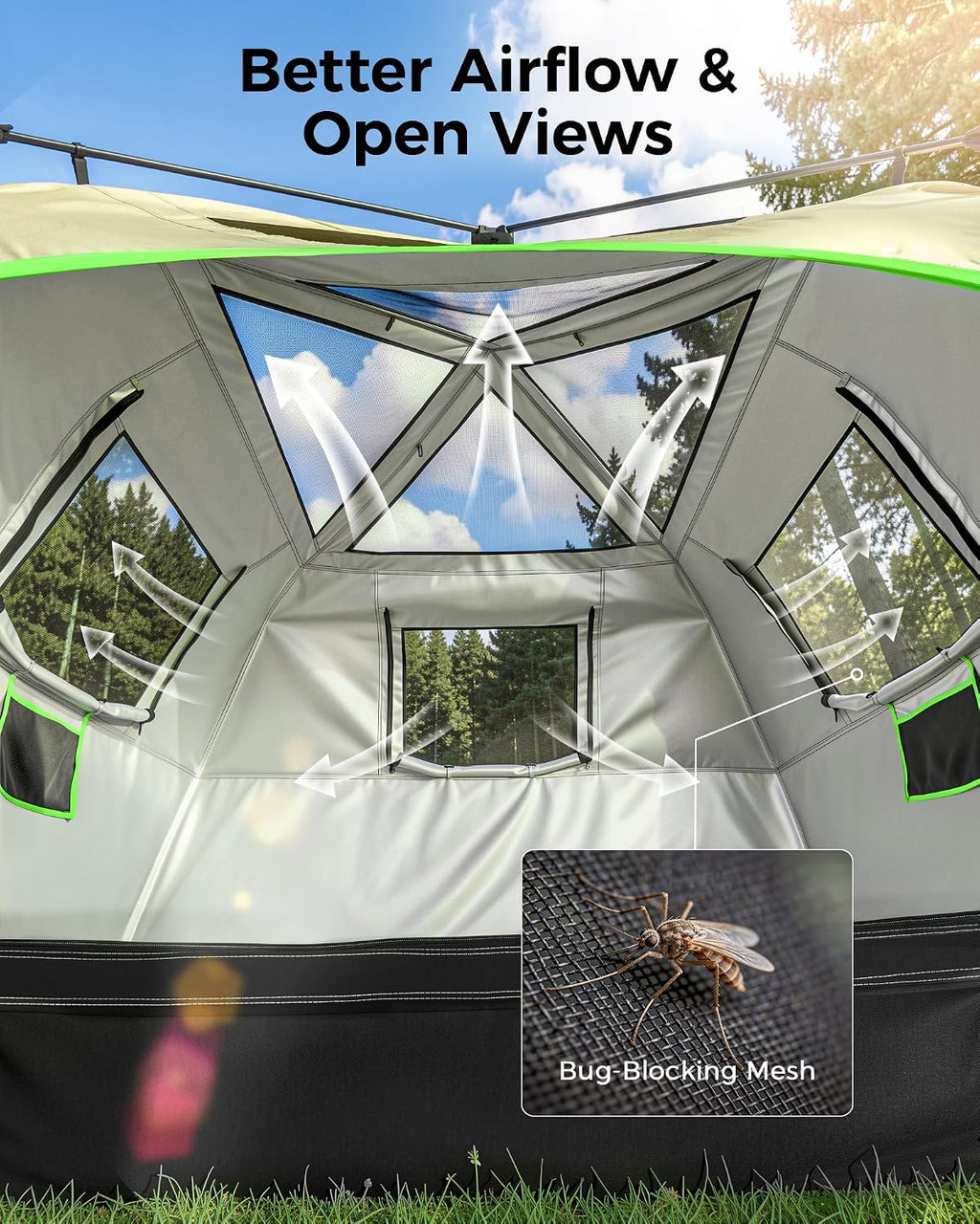 4-Person Instant Cabin Tent — Festival Ready (60-Sec Setup)