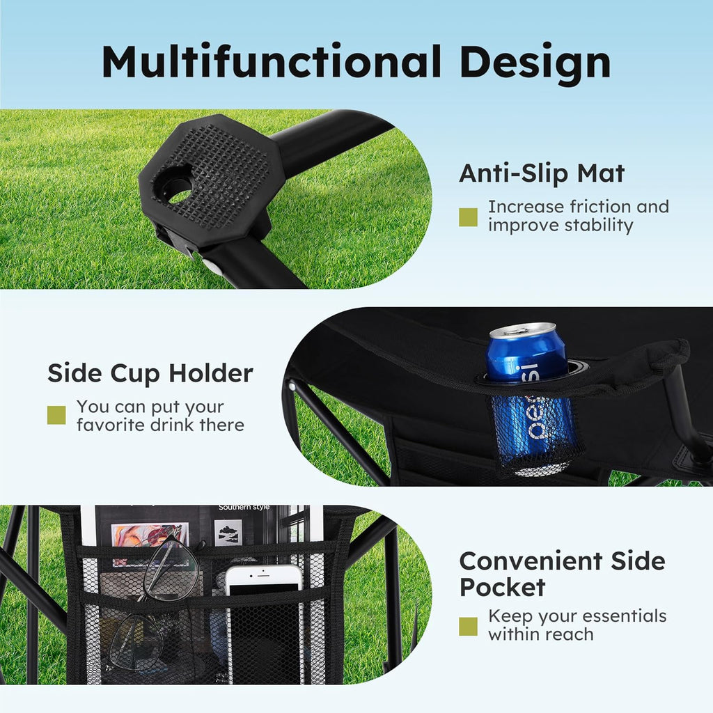 ALPHA CAMP Folding Chair with Cooler | Rental (2-Pack)