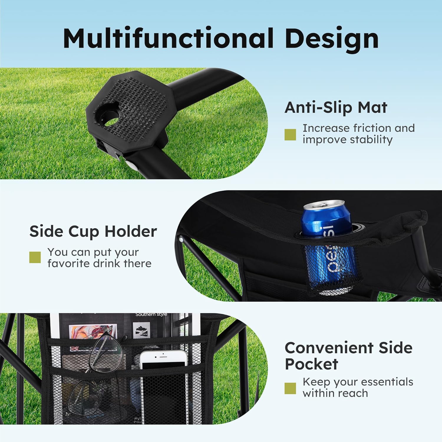 ALPHA CAMP Folding Chair with Cooler | Rental (2-Pack)