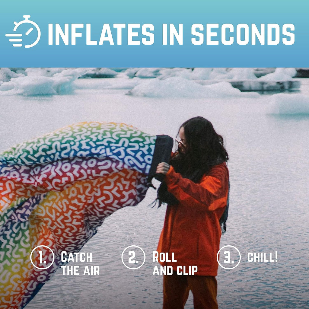 Chillbo Inflatable Couch — Festival Lounger for 3 (No Pump Needed)