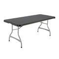 Folding Table – 6 ft Lifetime Fold-in-Half (Black)