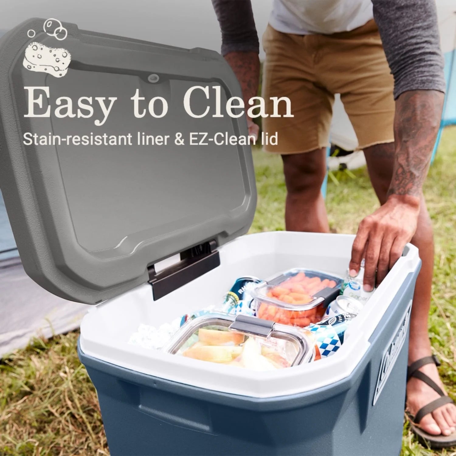 Coleman 316 Series 60QT Hard Chest Wheeled Cooler – Lakeside Blue